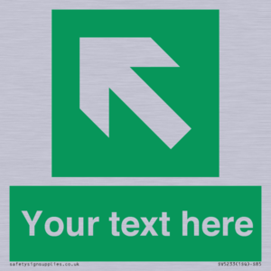 Custom Arrow Top Left Sign